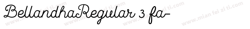 BellandhaRegular 3 fa字体转换